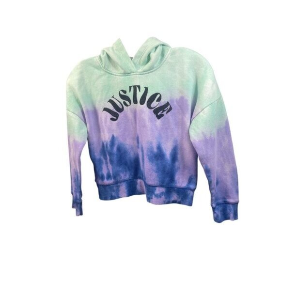 Justice Girls Tie Dye Hoodie Sweatshirt Pullover Colorful Youth - Picture 1 of 11